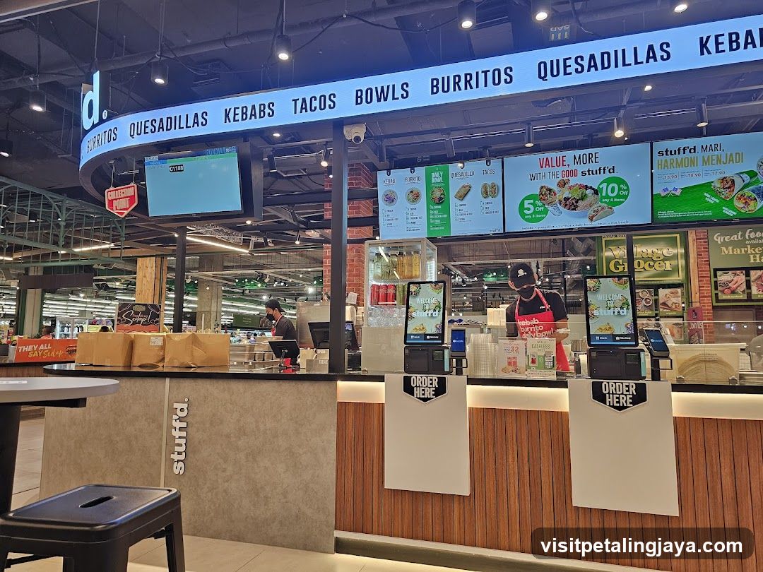 Food stall counter