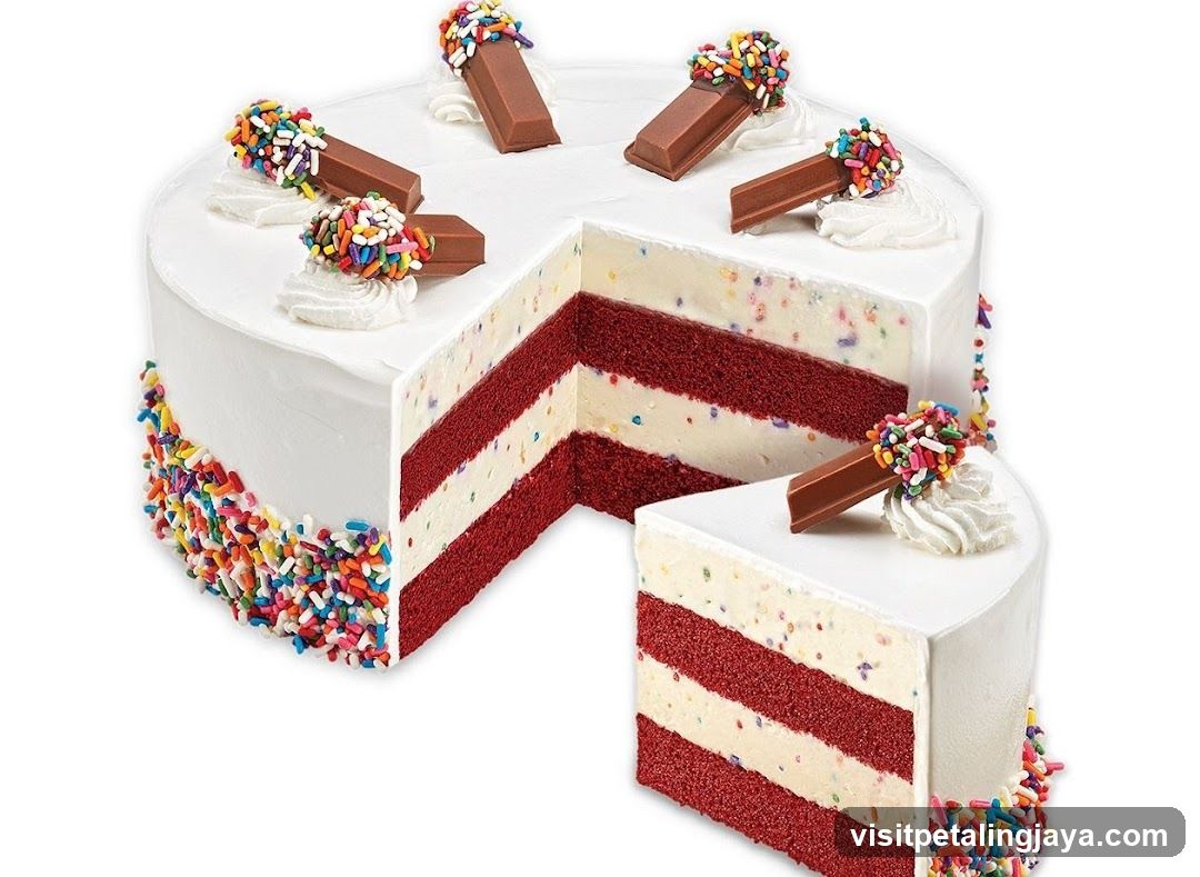 Red Velvet Cake with Confetti and Kit Kat