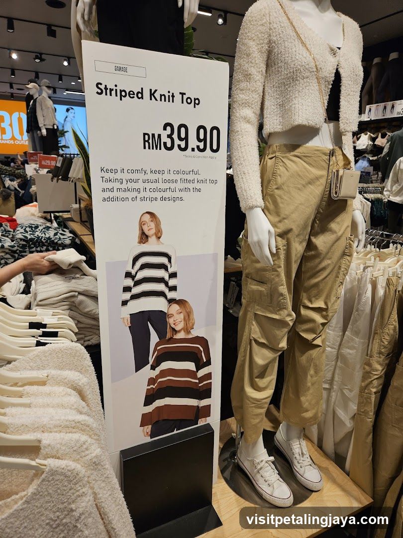 Striped Knit Top Display