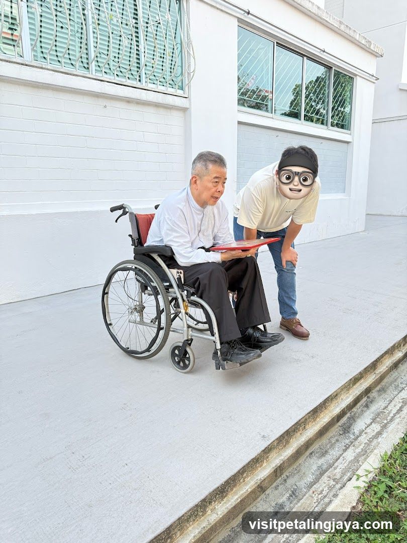 Two people looking at a tablet