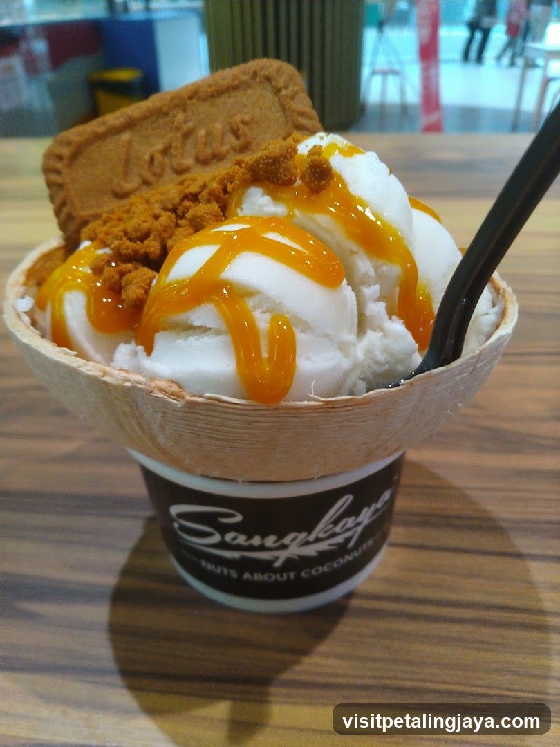 Coconut Ice Cream with Lotus Biscoff