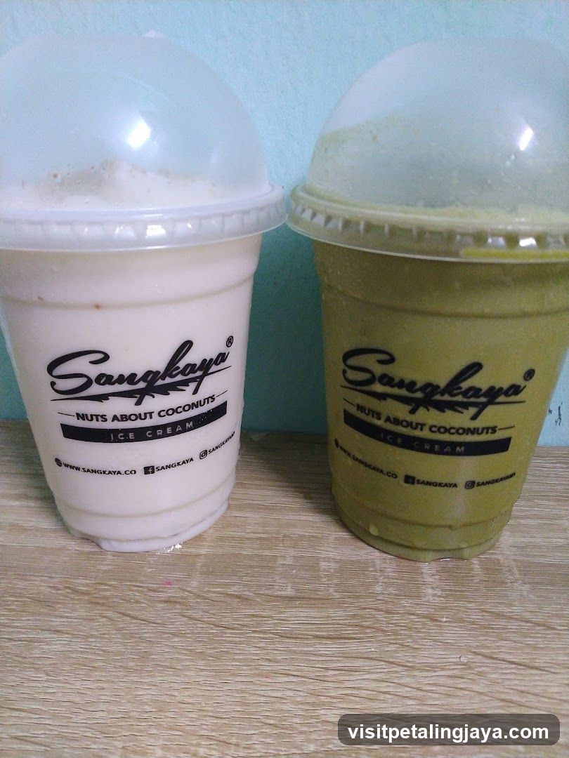 Two Coconut Ice Cream Drinks