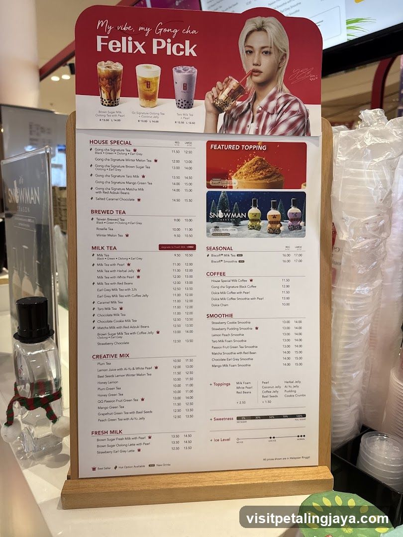 Gong Cha Felix Pick Menu