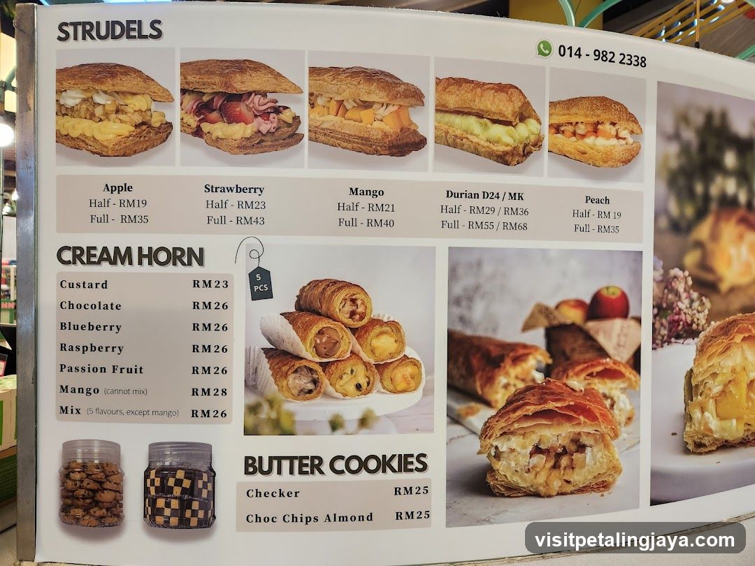 Strudels, Cream Horn, Butter Cookies