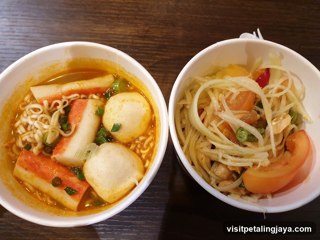 Noodles and Salad