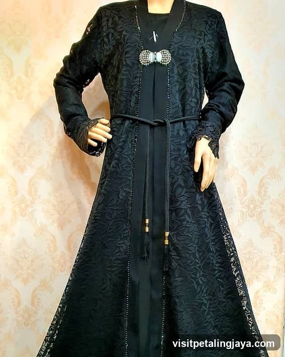 Black Abaya with Embellishments