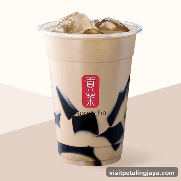 Gong Cha Milk Tea with Grass Jelly