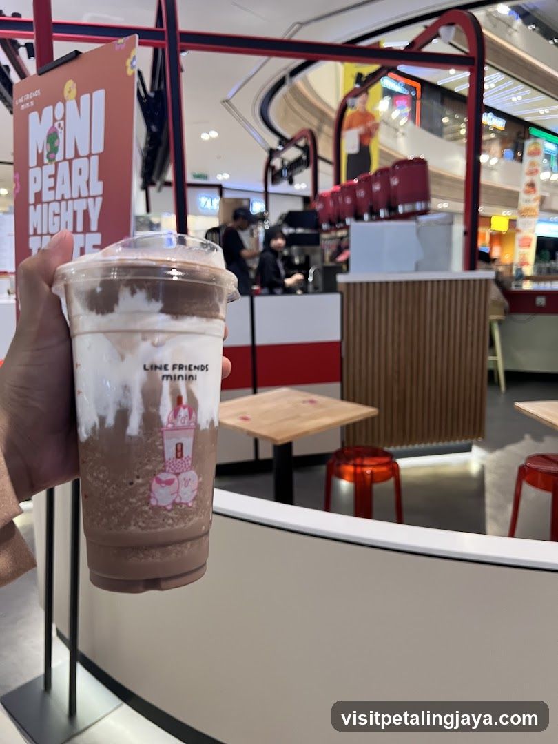 Chocolate Drink with Line Friends Branding