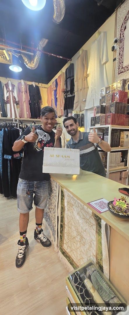 Two men in a boutique