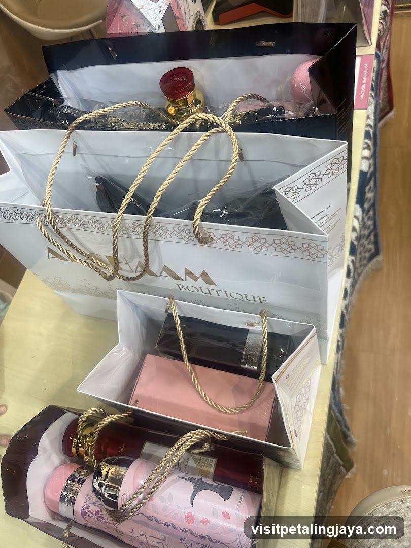 Shopping Bags with Perfume and Accessories