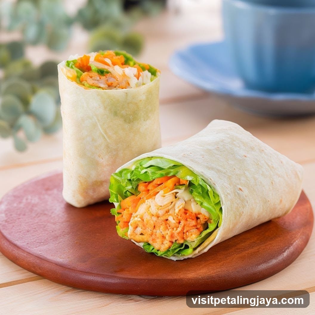 Two Wraps on a Wooden Board
