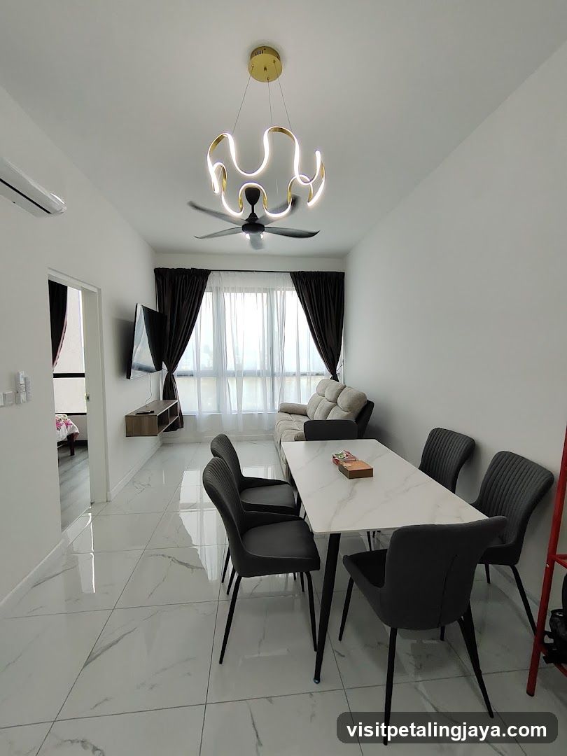 Modern Dining and Living Area