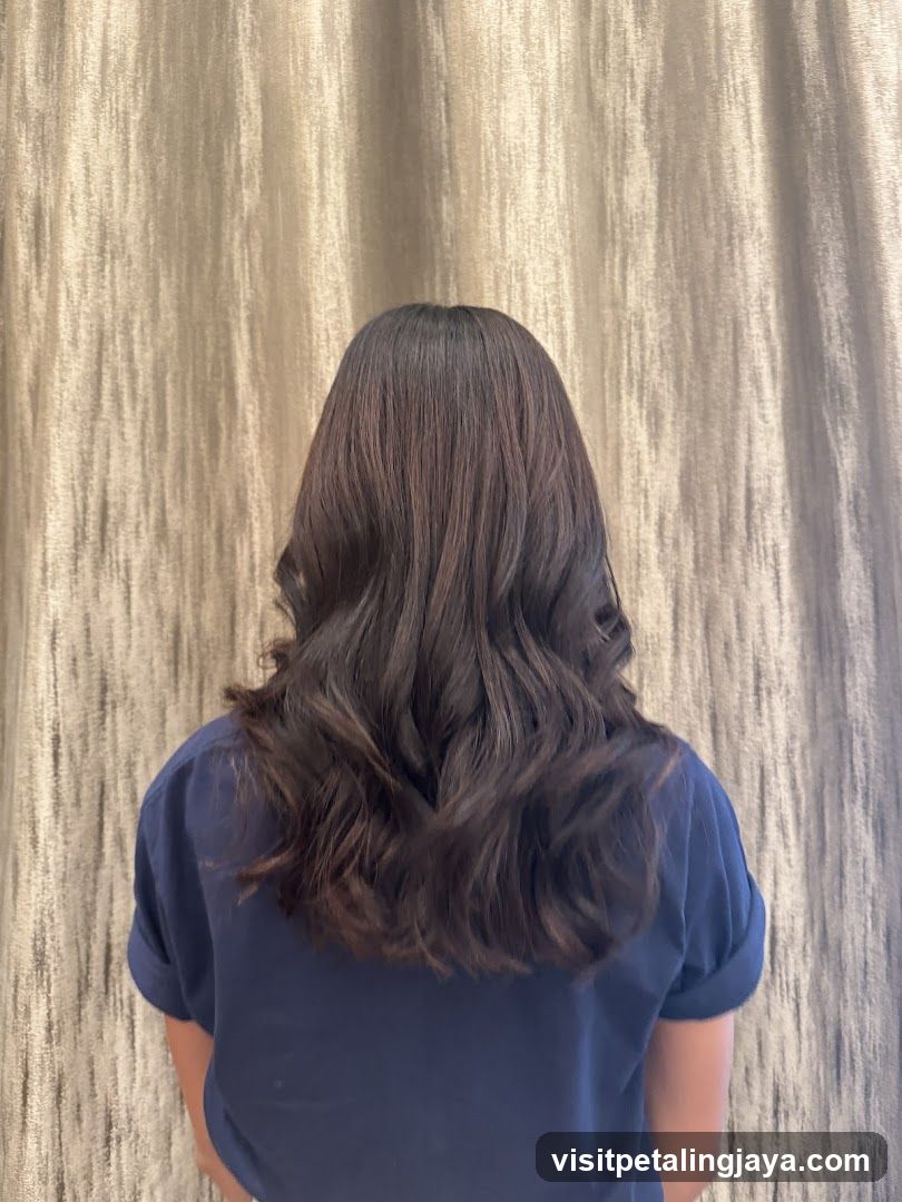 Woman's Dark Wavy Hair