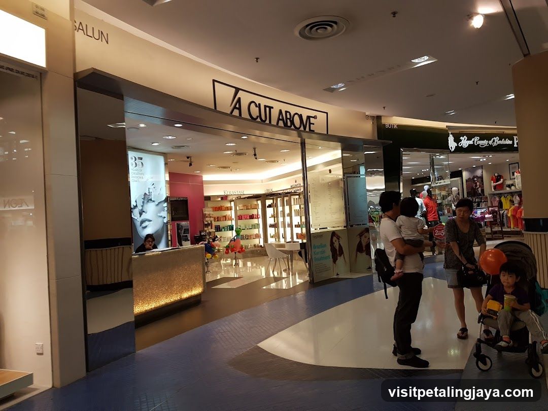 Mall Interior with Hair Salon