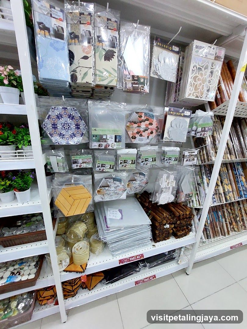 Home Decor Items on Shelves