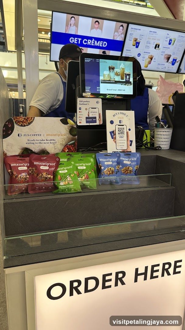ZUS Coffee and Amazin' Graze Display