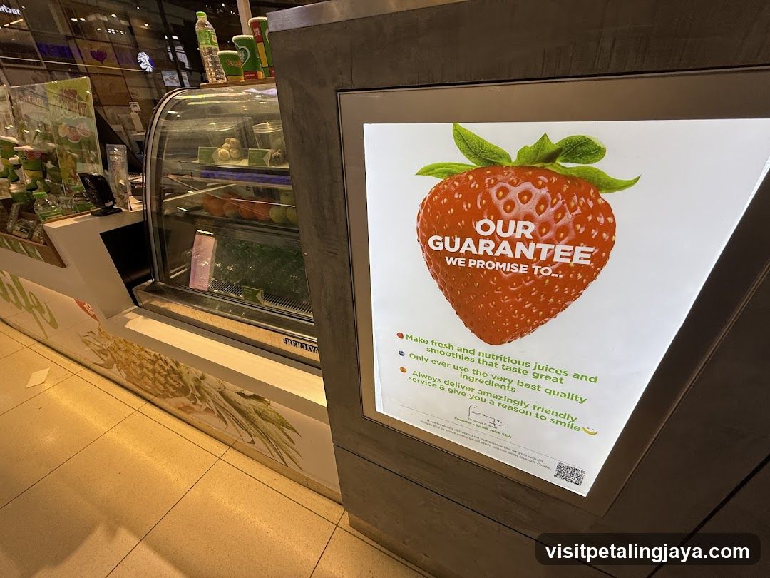 Juice Bar Guarantee Sign