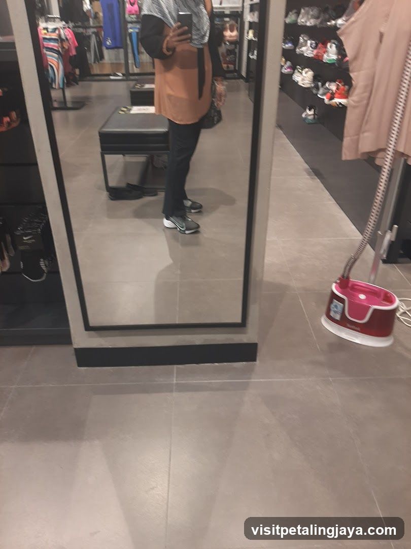 Store Interior with Mirror Reflection