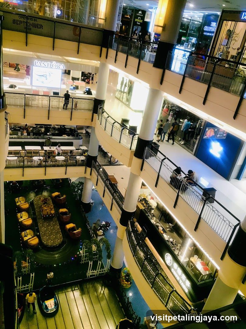 Multi-level shopping mall interior