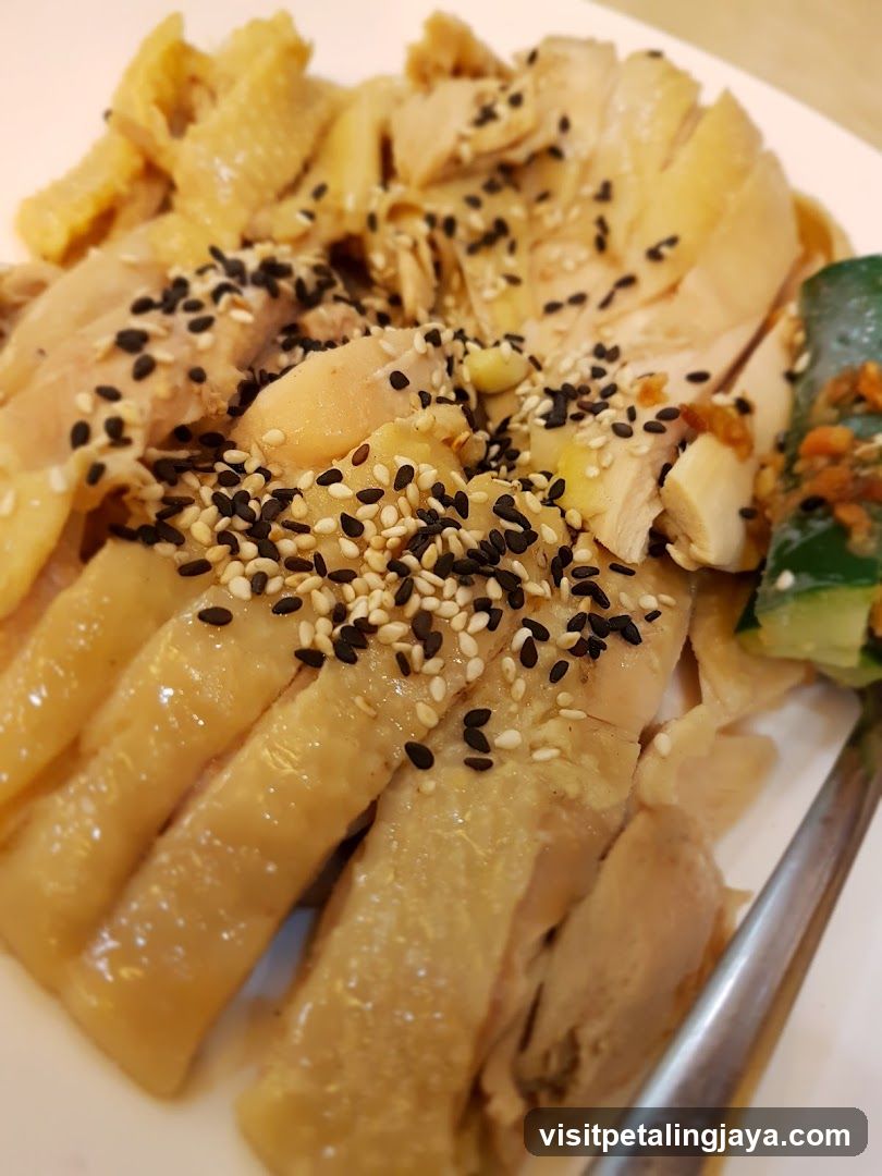 Poached Chicken with Sesame Seeds