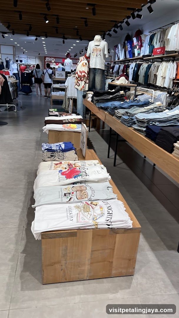 T-shirt Display in Clothing Store