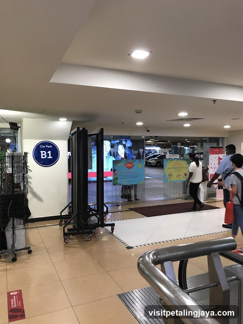 Mall Entrance with Promotional Displays