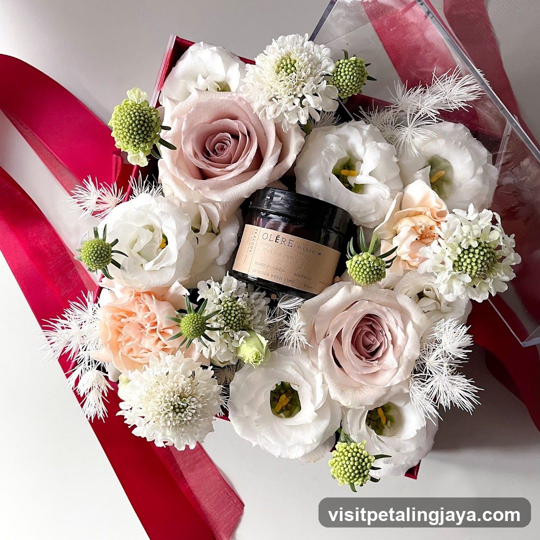 Floral Arrangement with Candle