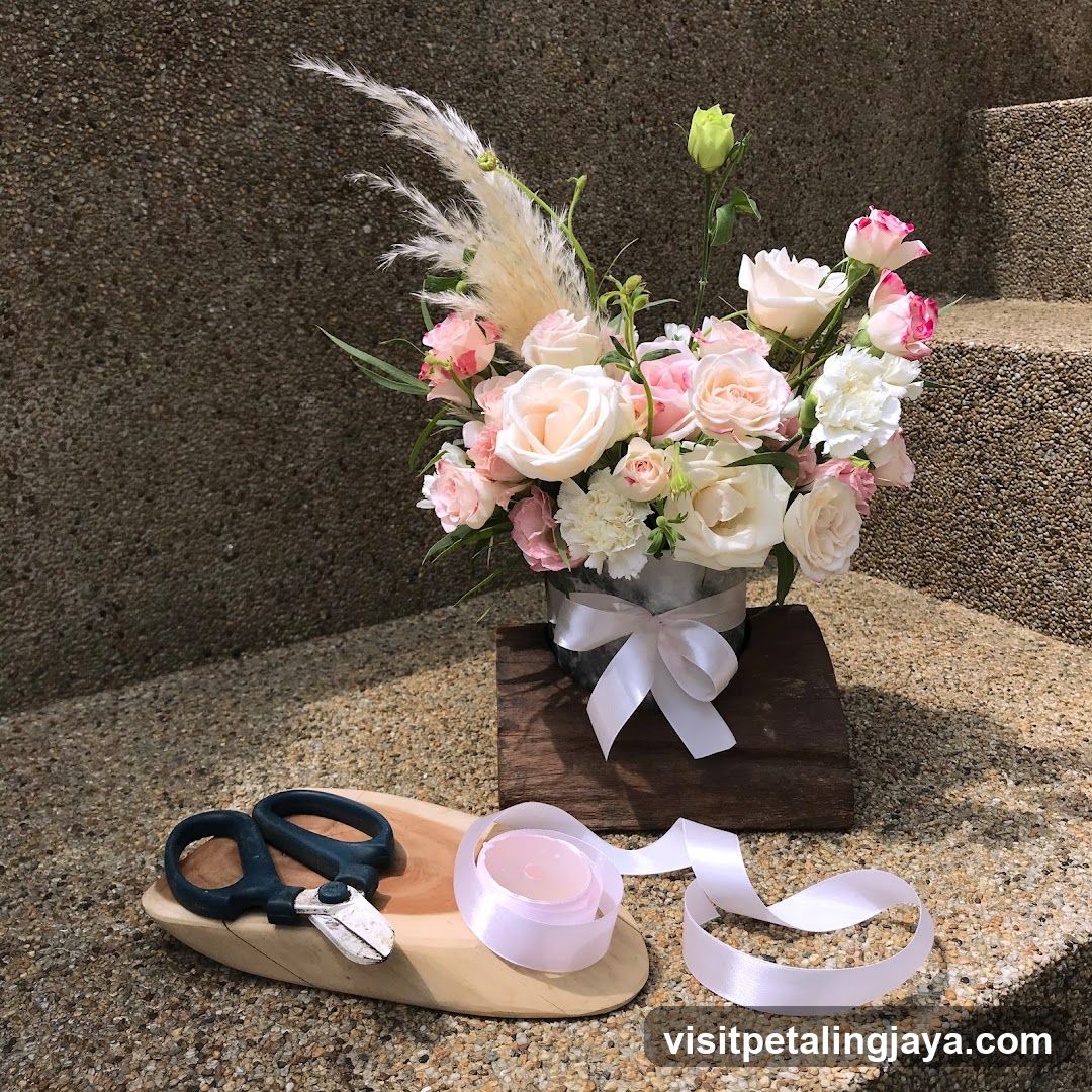 Floral Arrangement with Florist Tools