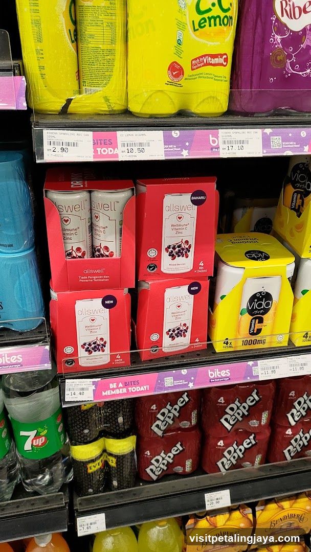 Beverage aisle in a store