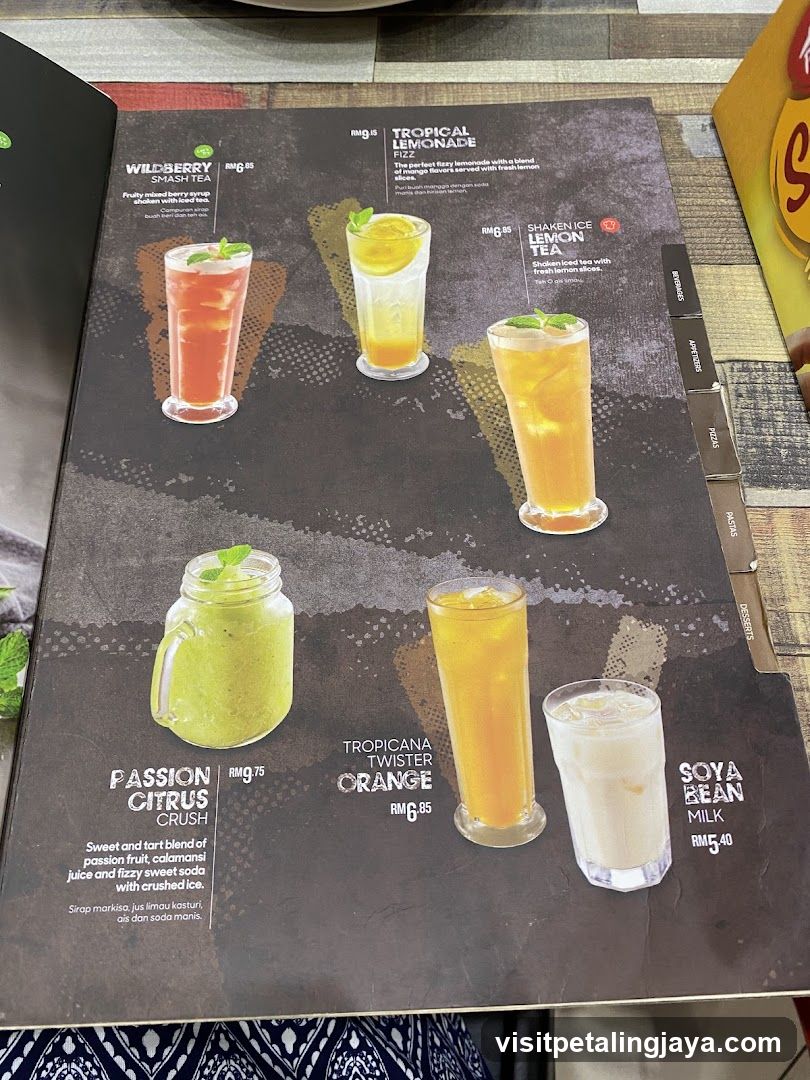 Beverages Menu
