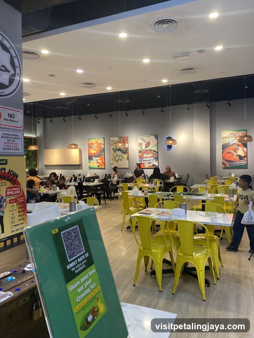 Restaurant Interior with Yellow Chairs
