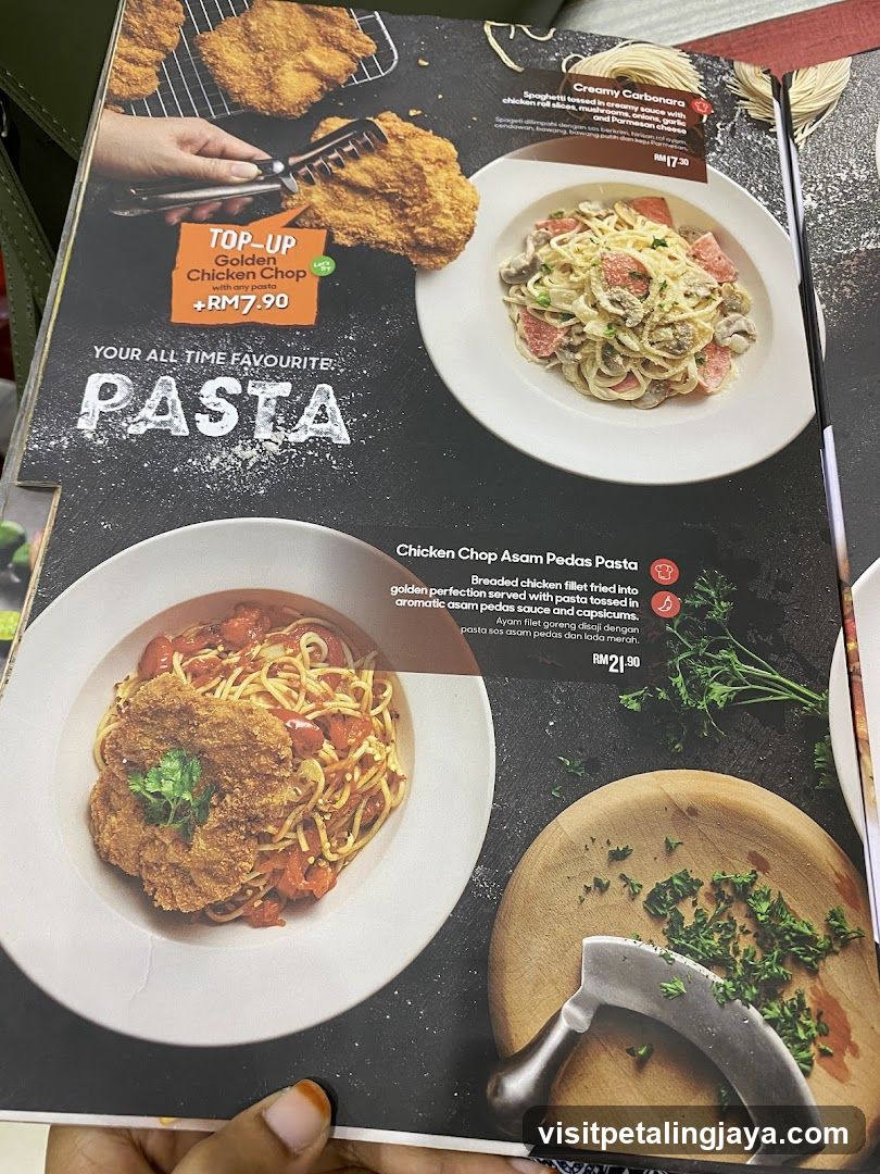 Pasta Menu