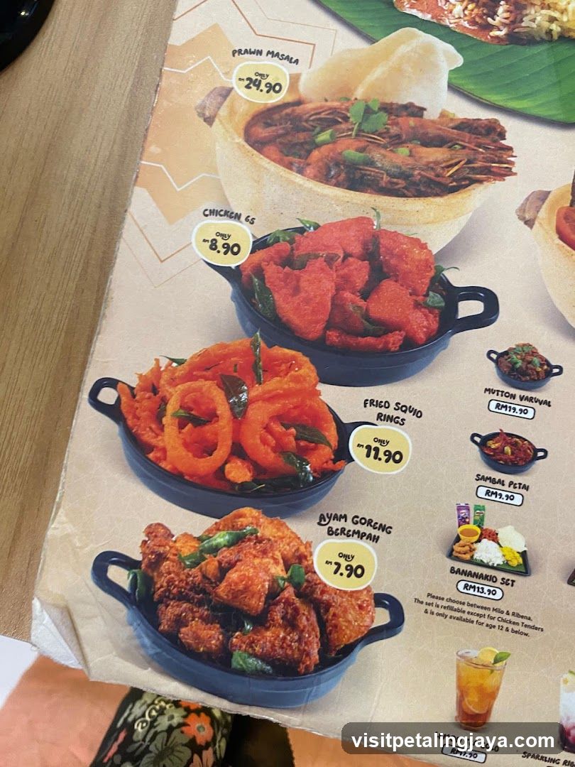 Menu items