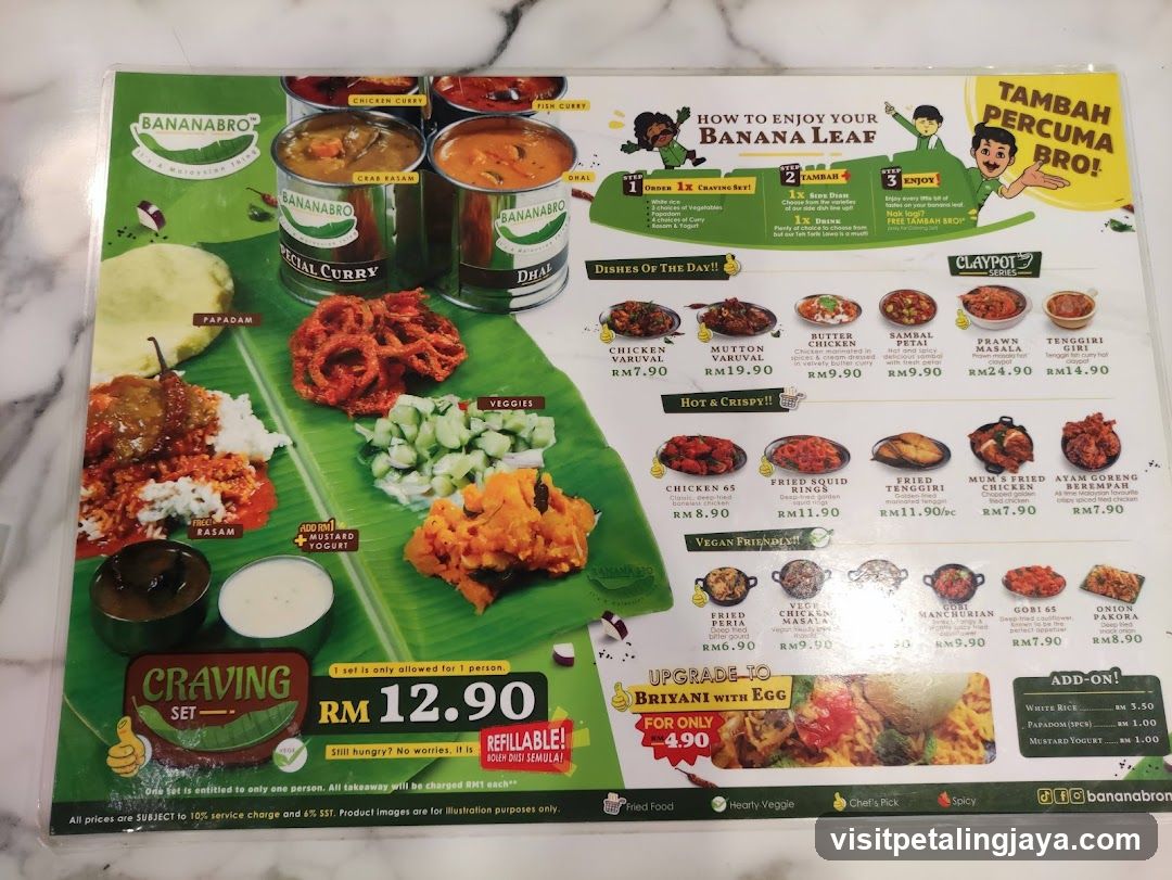 BANANABRO Malaysian Menu