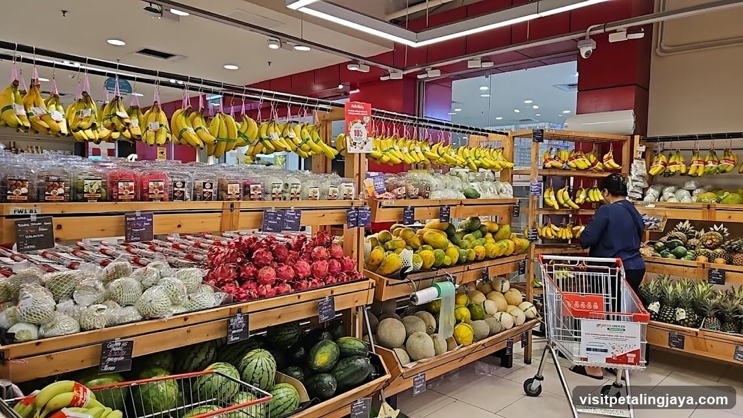 Produce Aisle in a Supermarket