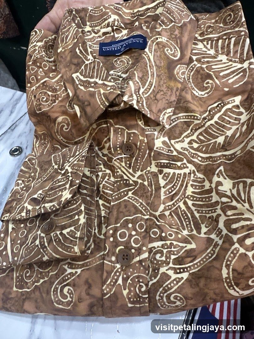 Brown and cream patterned shirt