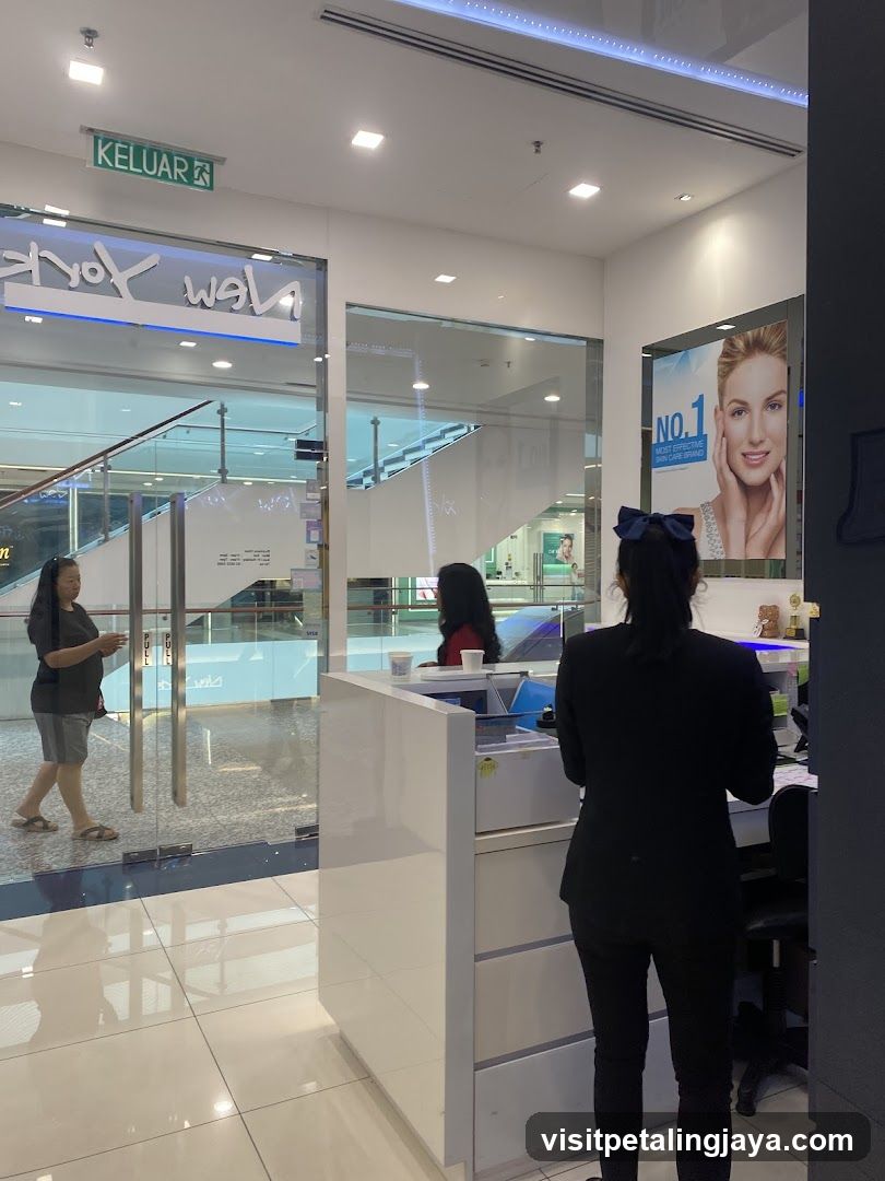 Reception Area with Advertisement