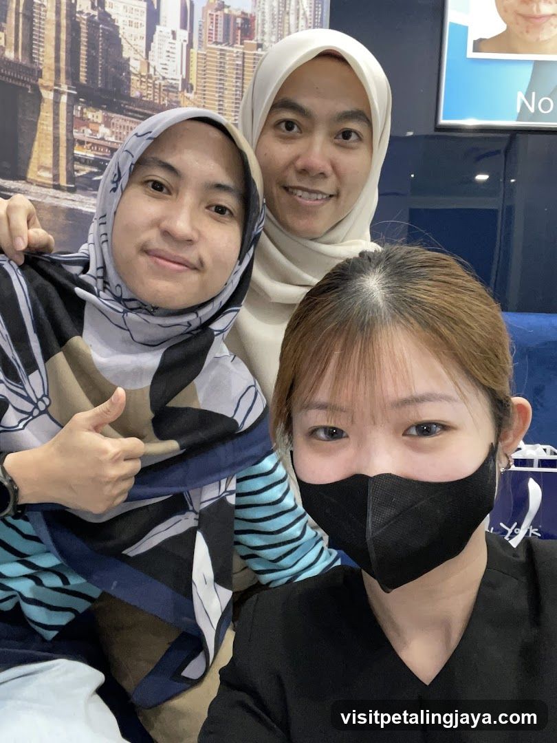 Three women posing for a selfie