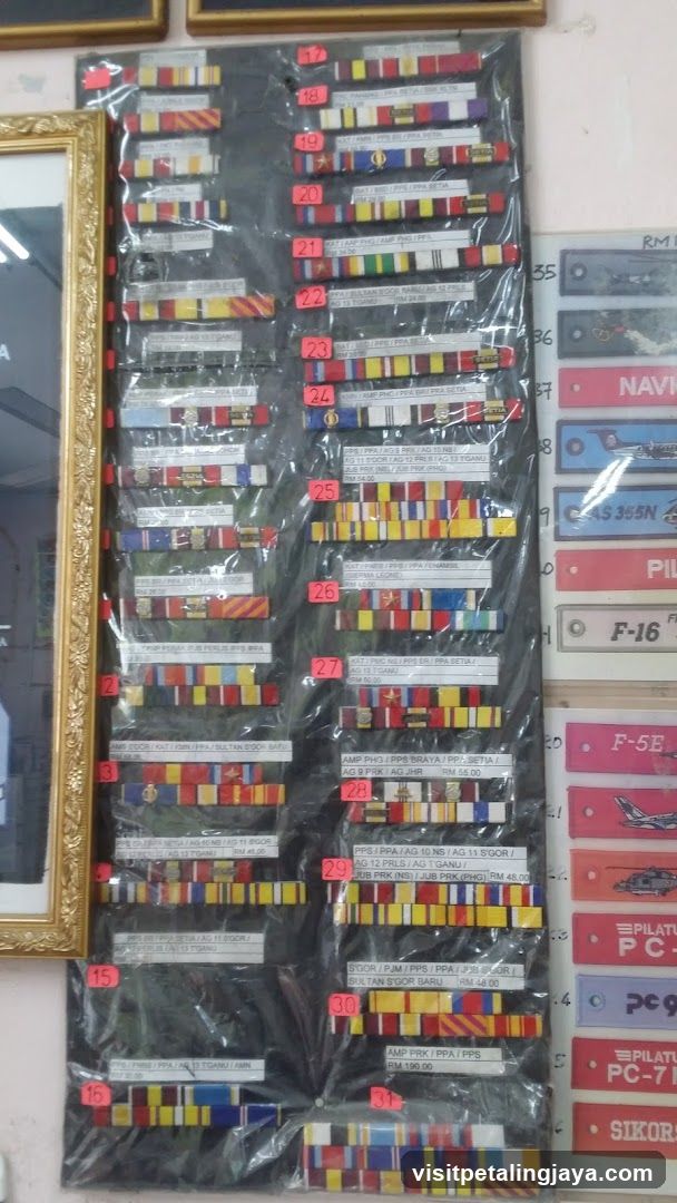 Military Ribbons Display