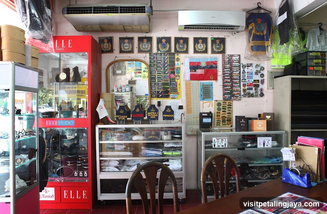 Uniform and Emblem Shop Interior
