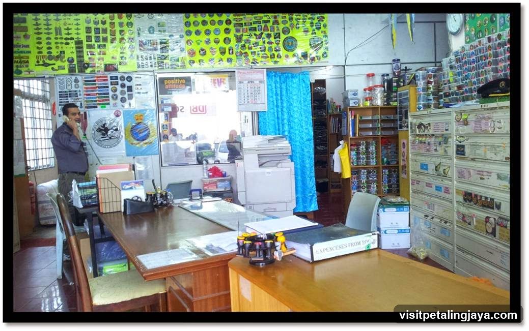 Office Interior with Man on Phone