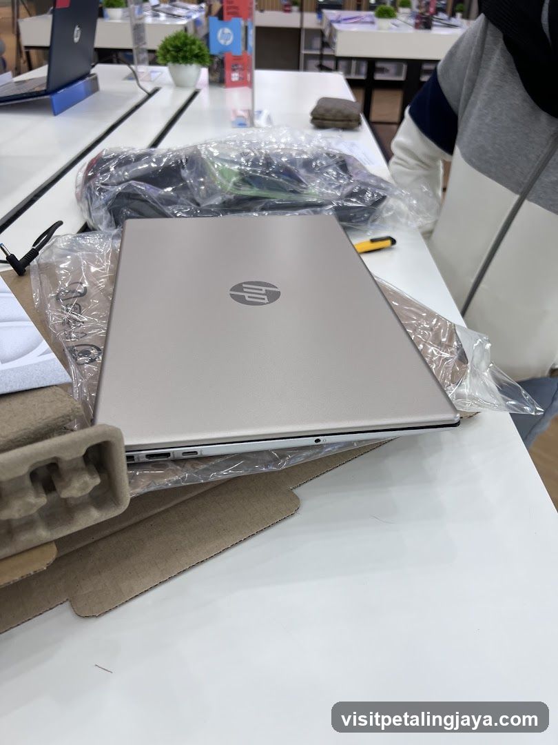 Laptop on a table