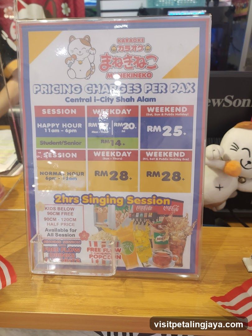 Manekineko Karaoke Pricing
