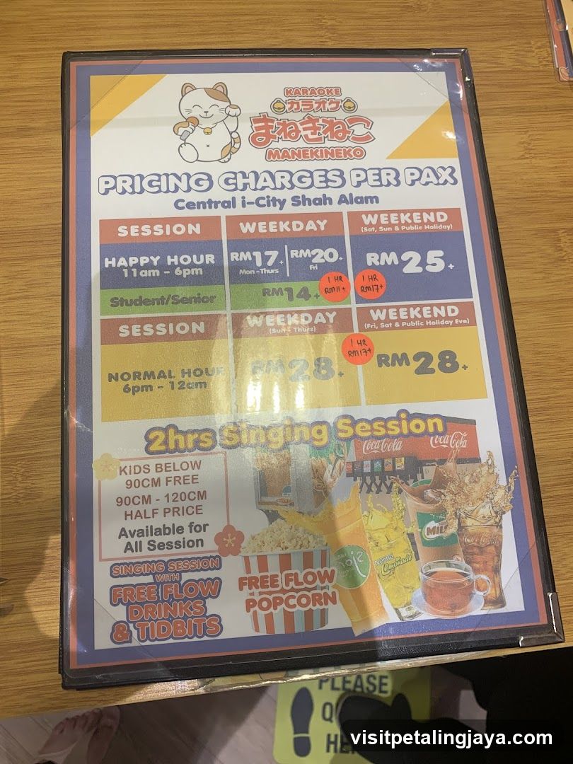 Manekineko Karaoke Pricing