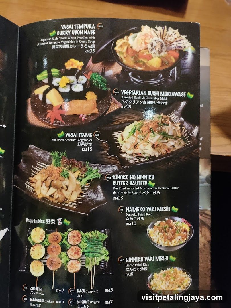 Japanese Menu