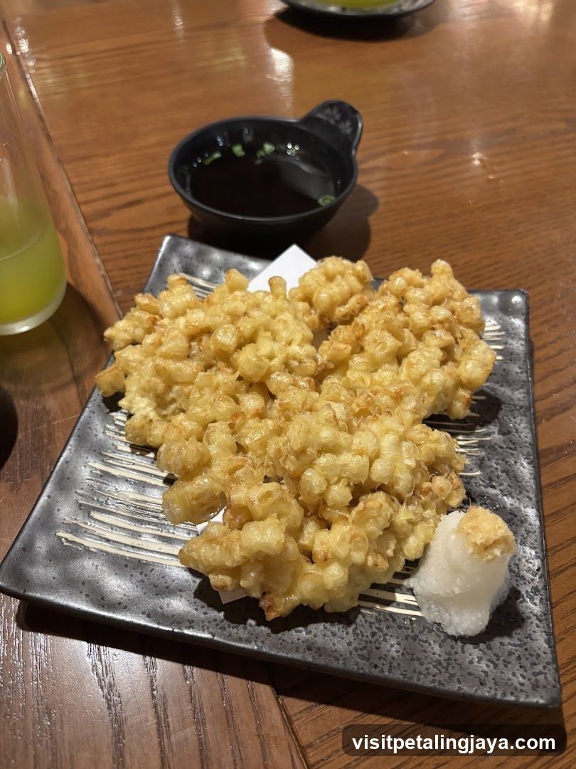 Corn Tempura with Dipping Sauce