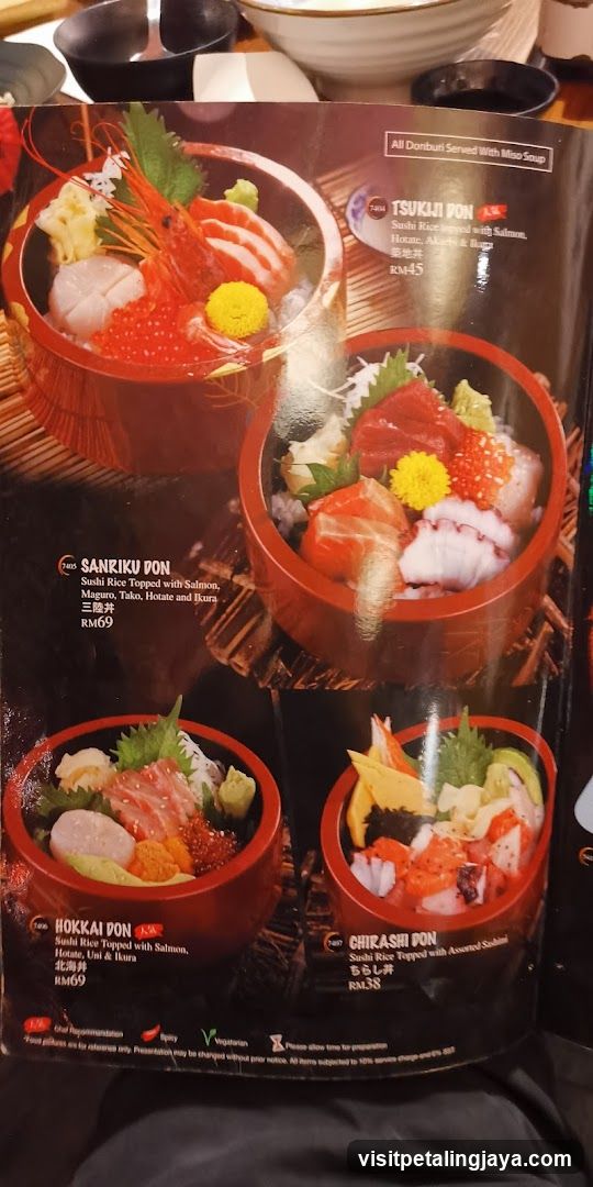 Donburi Menu