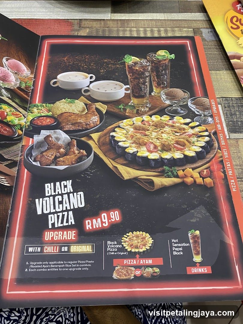 Black Volcano Pizza Upgrade