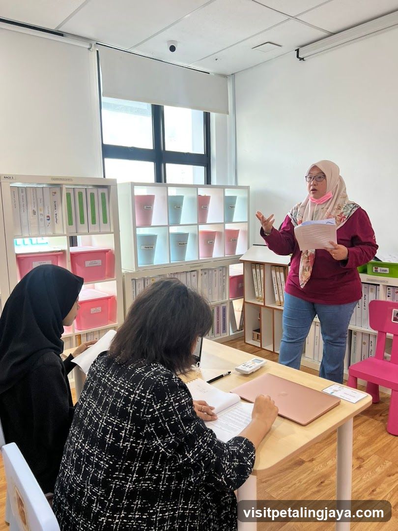 Classroom setting with teacher and students