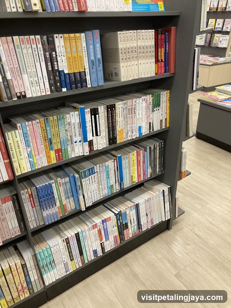 Bookshelves in a Bookstore